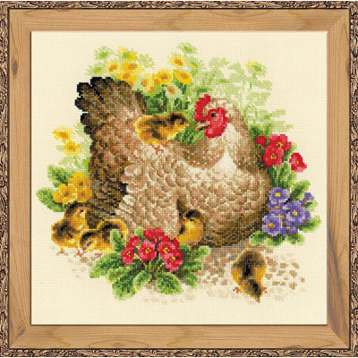 Kit poule point de croix Riolis R1480