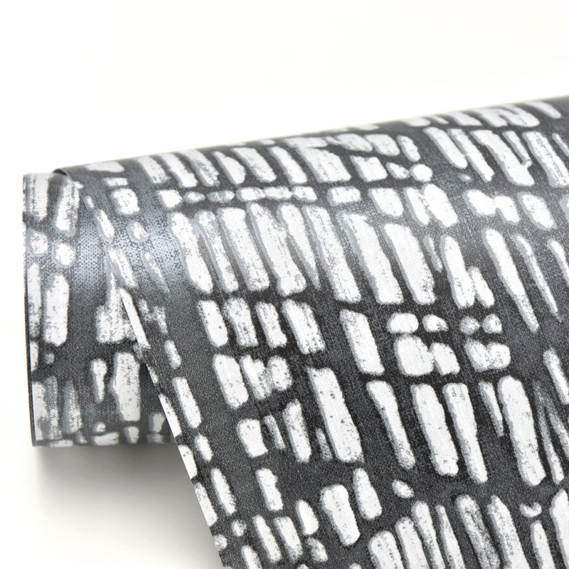 Rouleau de papier peint abstrait 33 pi x 20,5 po Moonlight, Gris