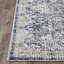 Tapis oriental bleu / crème en polypropylène tissé à la machine Aldin-1718037435