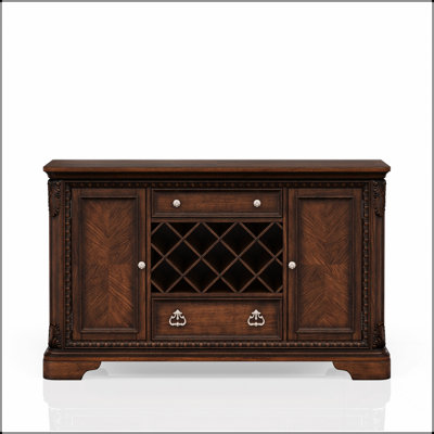 Mahogany Traditional Server With Ample Storage, Perfect For Organizing And Enhancing Any Dining Room