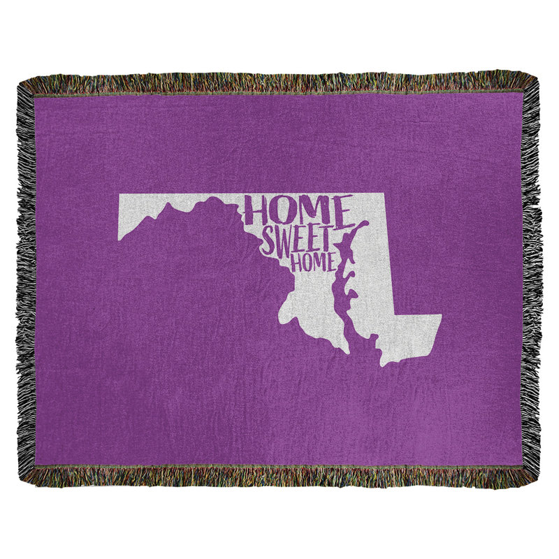 Jeté en coton maryland, 37 po x 52 po, Violet