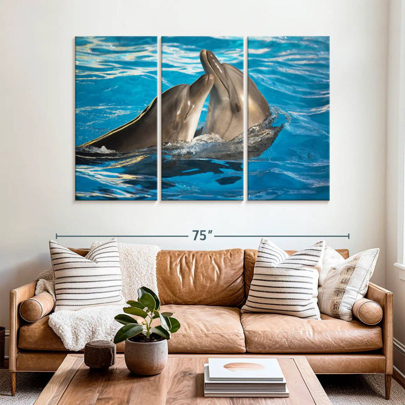 Dauphins à gros nez Brampt, H 42 po x l 65 po