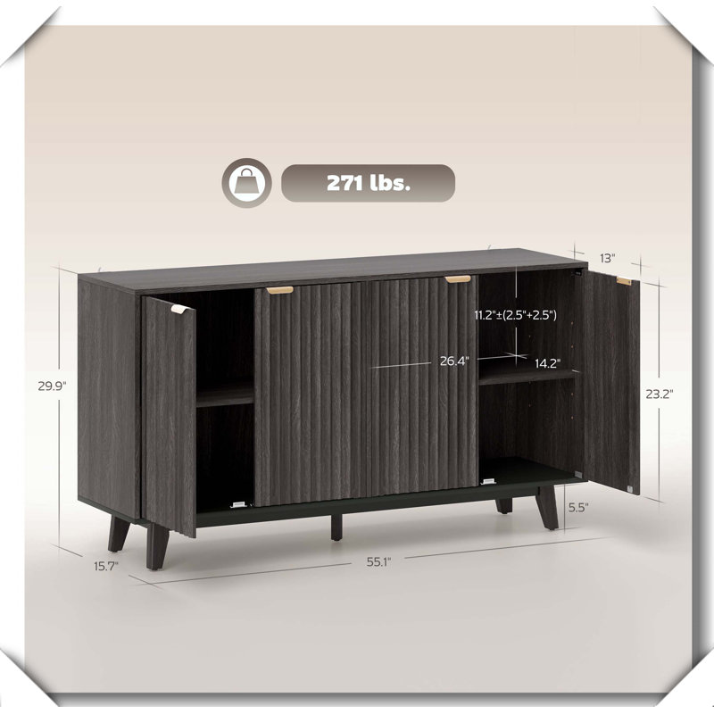 Buffet Coffee Bar, Gris foncé