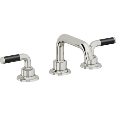 Descanso 8" Widespread Lavatory Faucet with Carbon Fiber Handle and Completely Finished ZeroDrain