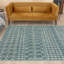 Moroccan Shaggy Collection Rugs Tangier Design in Duck Egg Blue/Ivory-108648139