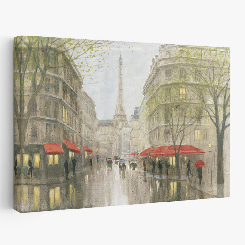Impression traditionnelle et française de Paris, H 24 po x l 16 po