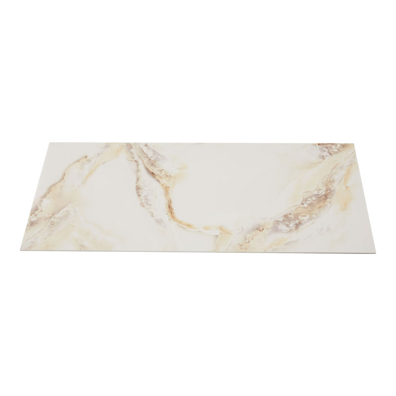 Polyvinyl Chloride (PVC) Peel and Stick Field Tile, 30 cm x 60 cm, Beige/Brown