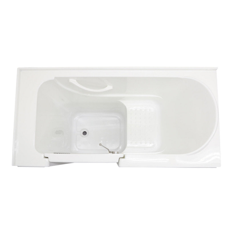 White Acrylic Walk-In Soaker Bathtub with Right Door
