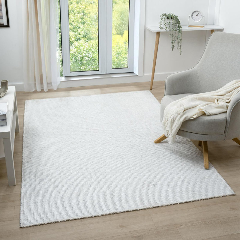 Two Tone Fringed Area Rug, Rectangle 5' x 7'