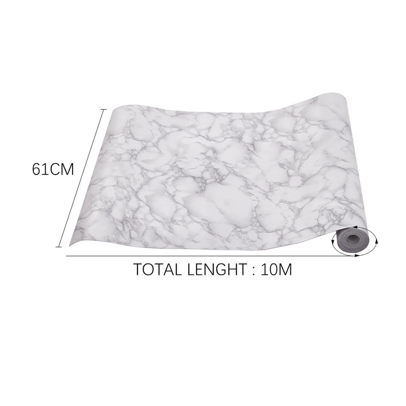 Grey Marble Peel and Stick Wallpaper Roll