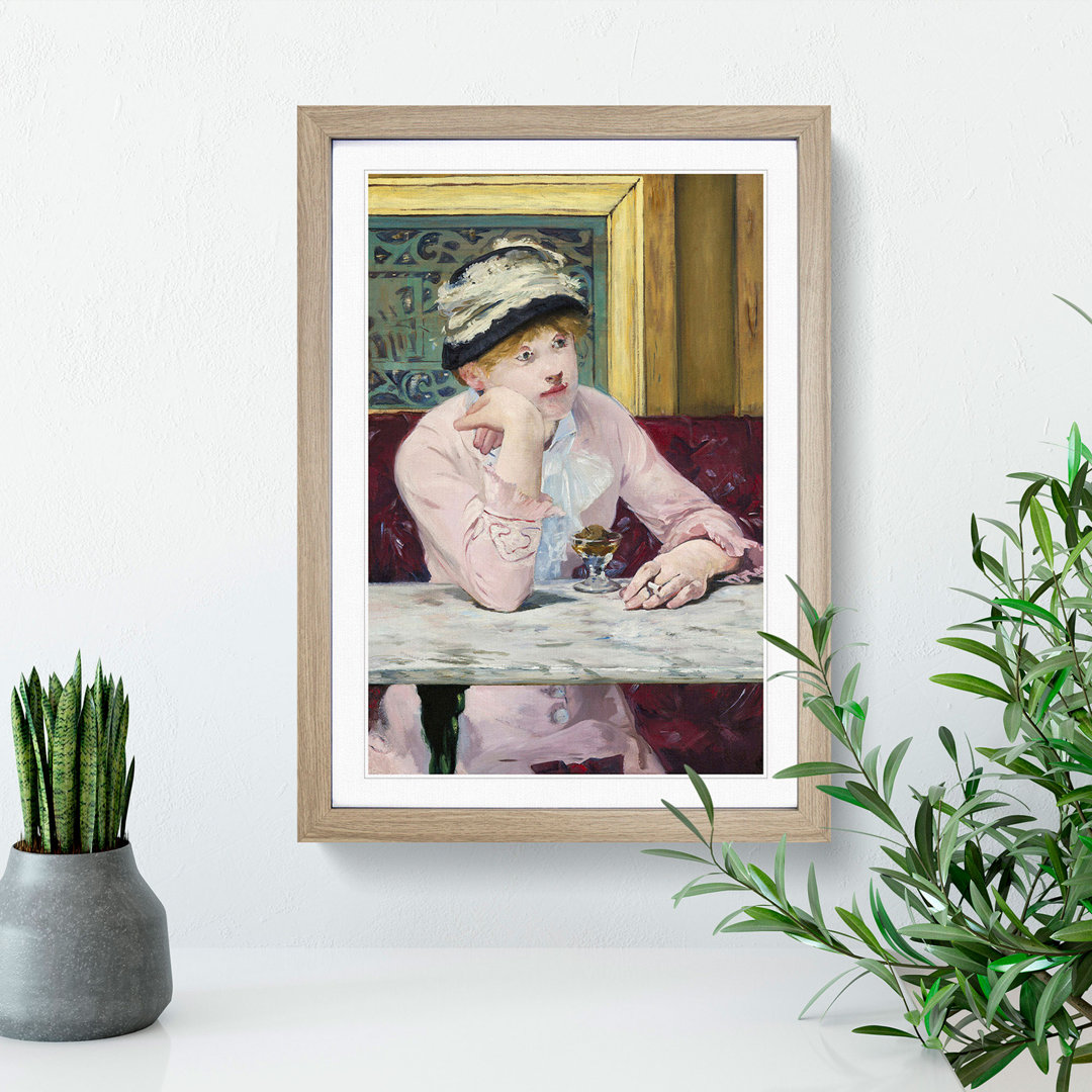 Plum Brandy by Edouard Manet - Framed Print
