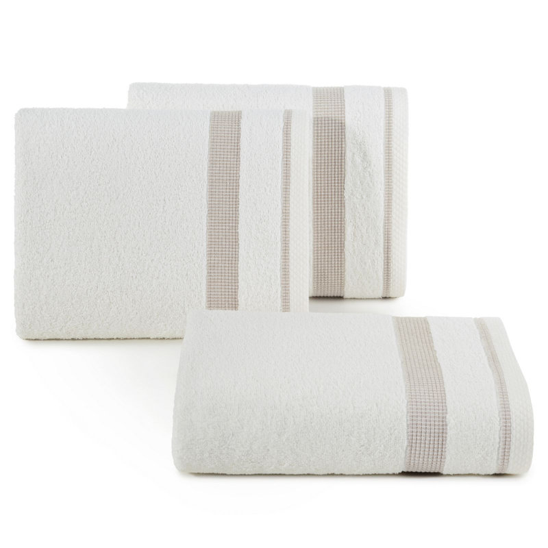Izeyah Midweight Jacquard Hand Towel, Cream