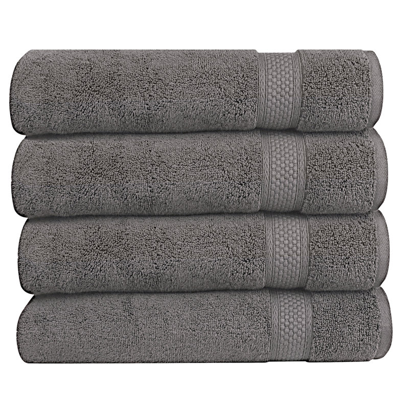 Capavella - A1HC Premium Bath Sheet Set Ultra Soft Quick Dry Super Absorbent Bath Sheet Set of 4, Charcoal