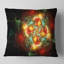 Fractale jaune et fleur rouge - coussin imprimé abstrait-30057465-30057468