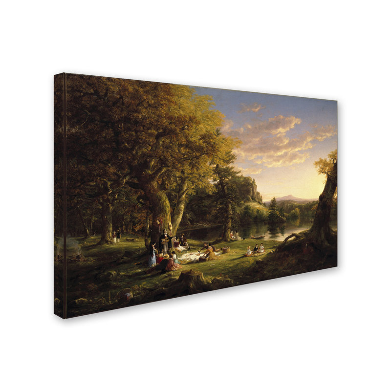 « the picnic », reproduction sur toile tendue, H 12 po x l 19 po