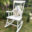 Chaise berçante d'extérieur en bois massif (ensemble de 2)