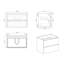 Meuble-lavabo flottant mural de 30 po avec lavabo, grand rangement et finition en bois de rose pour les salles de bain modernes-1081077865-1081077871-1081077864