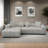 L-Shaped Compressed Sofa Chaise Lounge