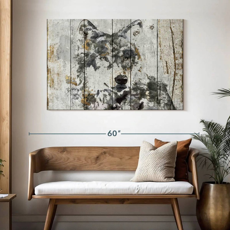 Regard de loup Brampt, H 32 po x l 48 po