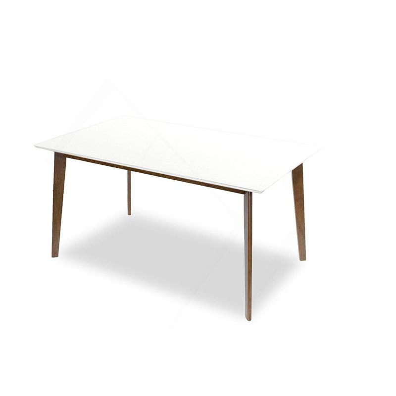 Table de salle à manger en bois Carlos, Blanc