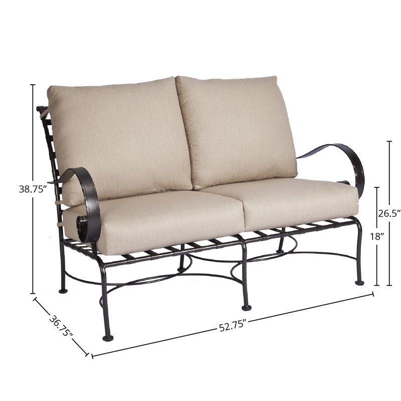 Classico Outdoor 2 - Seat Loveseat, Graphite, Harris Stone