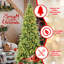 Arbre de Noël mince de 9 pi avec 650 lumières DEL, 2152 pointes en PE + PVC, conception à charnières peu encombrante, installation facile, support en métal robuste, arbre à crayons réaliste pour les petits espaces-1228433917-1228433904