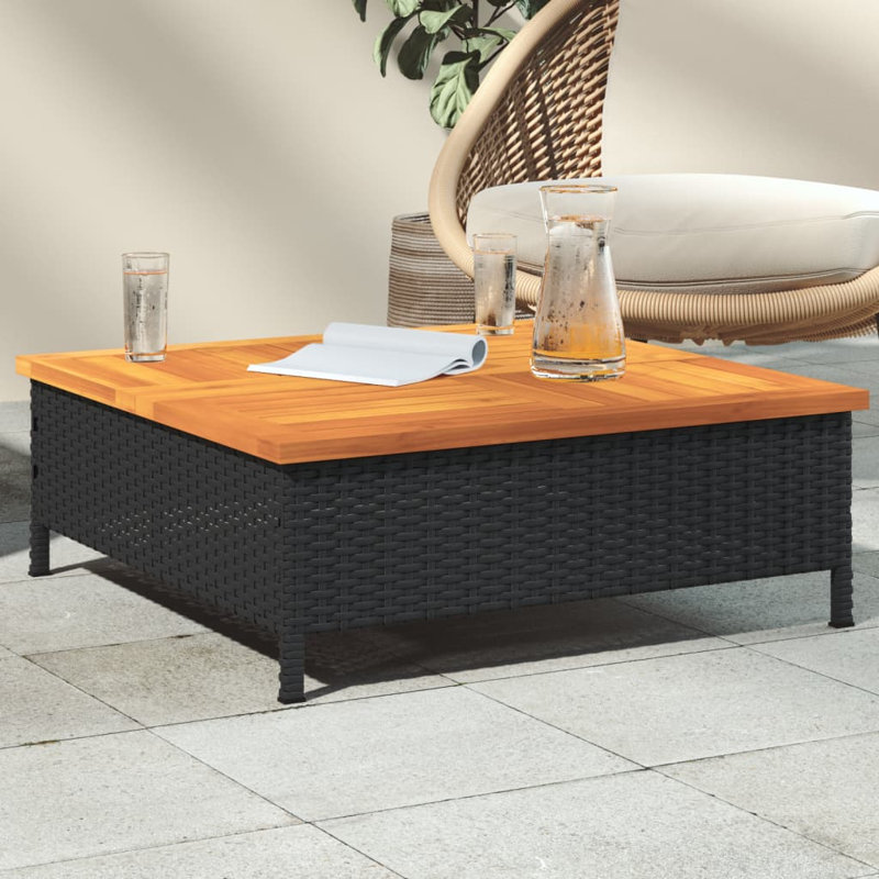 Andreano Square Outdoor Coffee Table , 70cm cm W 70cm cm D, Black