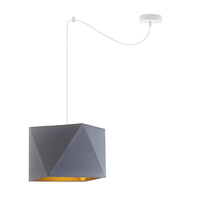 Kyisha 1 - Light Single Pendant, White, Grey