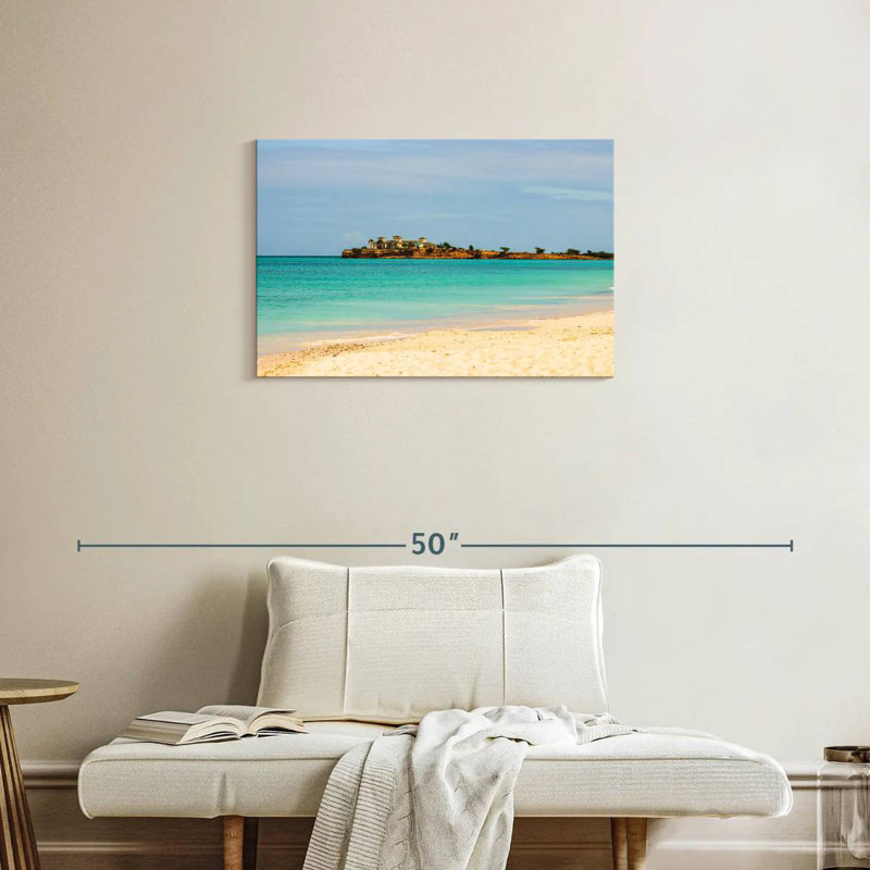 Paysage de la plage Gillard à Antigua, H 20 po x l 30 po