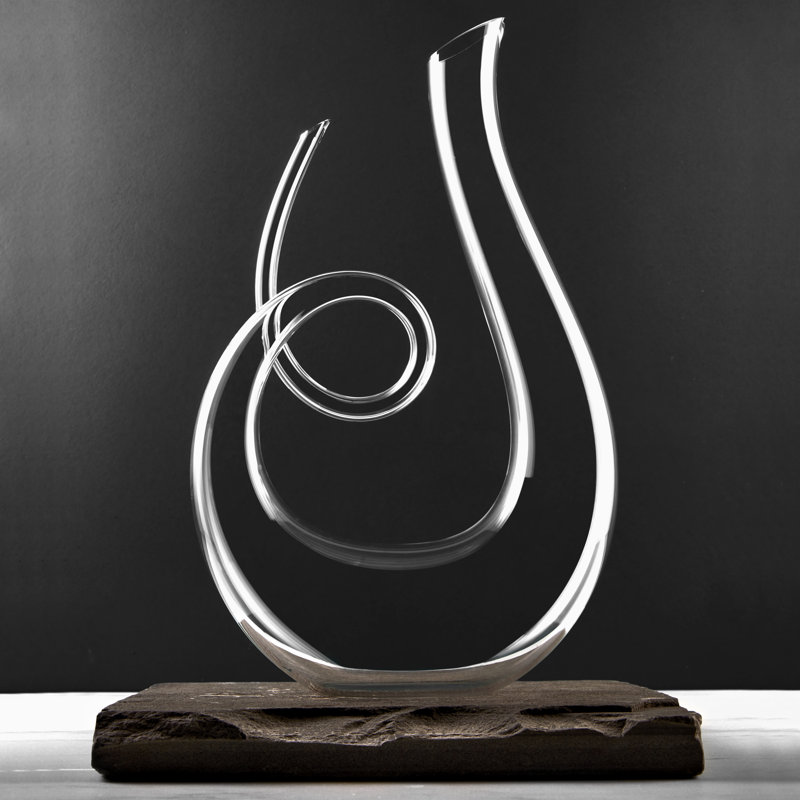 Hand-Blown Lead-Free Crystal Treble Wine Decanter