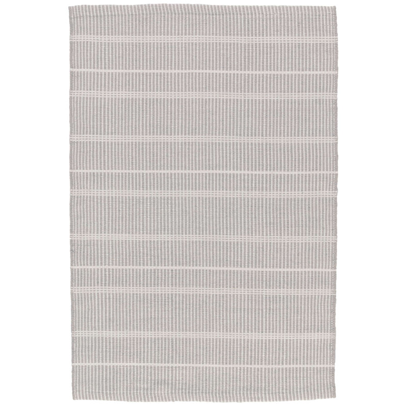 Tapis gris tissé à la main pour l'intérieur et l'extérieur Samson, Rectangle 8 pi 6 po x 11 pi 6 po