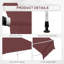Auvent de terrasse rétractable en polyester l 118,1 po x P 110,2 po Outsunny