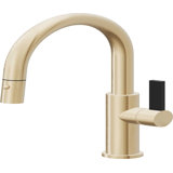Corsano Contemporary Pull Down Kitchen Faucet with Button Sprayer Low Arc Spout and BFB Series Handle