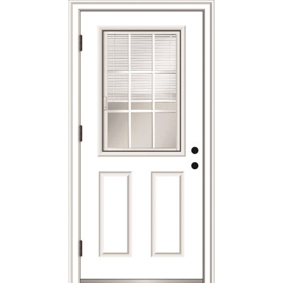 Porte d'entrée avant en fibre de verre Smooth