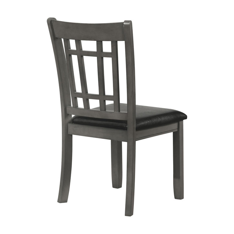 Lillah 19.75'' H Faux Leather Upholstered Side Chair, Gray