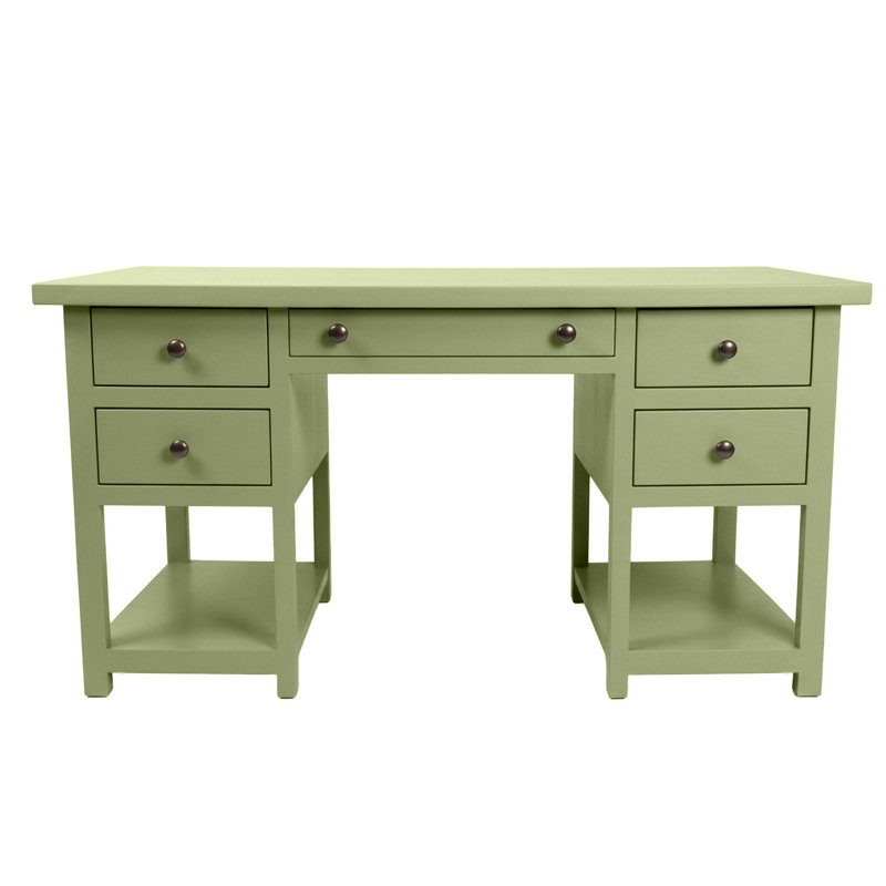 Bureau d'ordinateur moderne en bois massif, Summer Sage