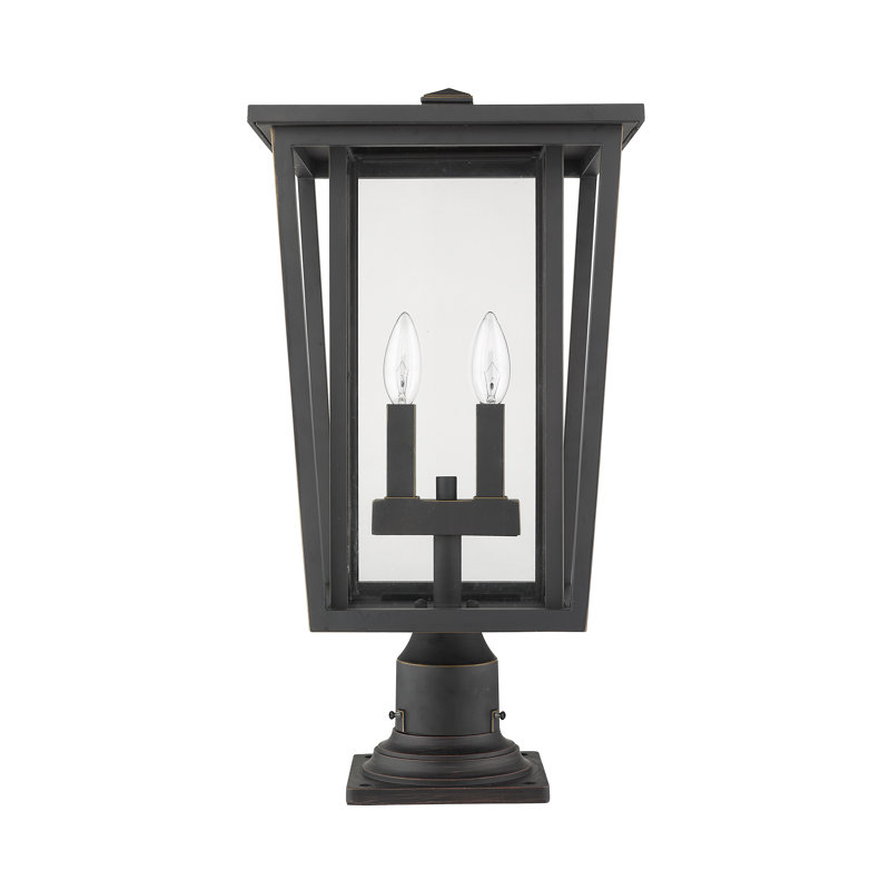 Luminaire suspendu à 2 lumières Amreet, Bronze huilé