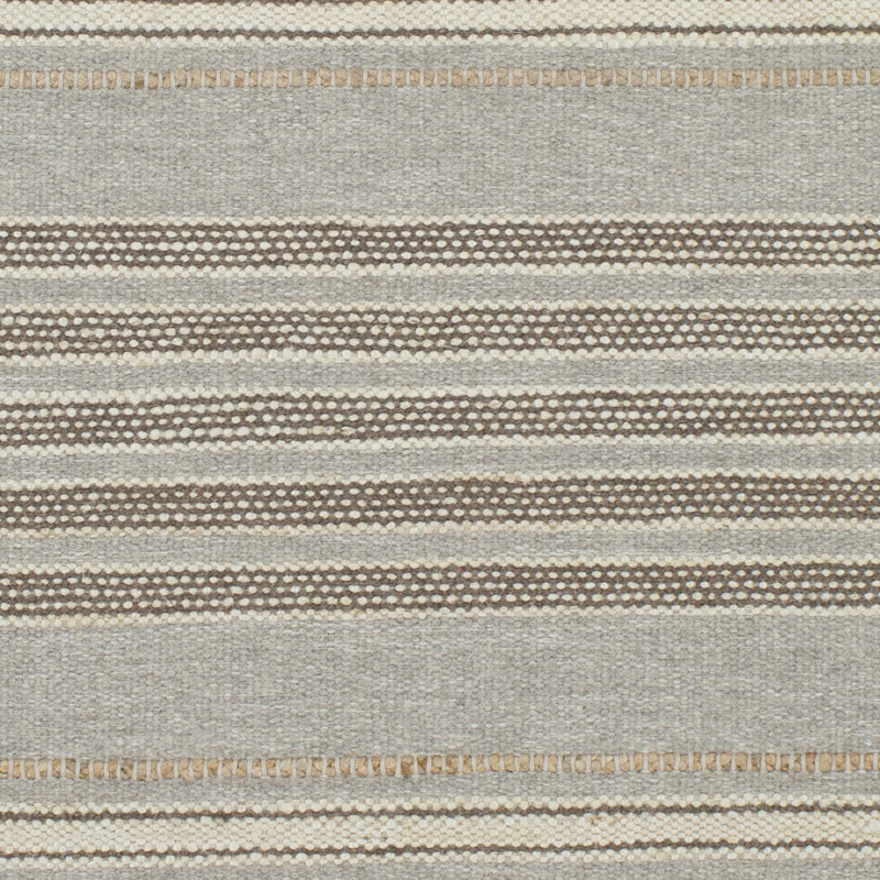 Portia Striped Flatweave Taupe/Gray Area Rug, Rectangle 2' x 3'