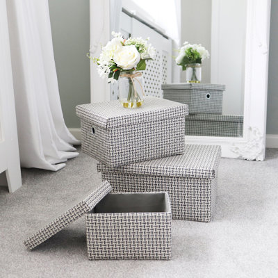 JVL Fabric Decorative Basket