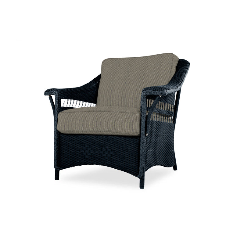 Nantucket Outdoor Lounge Chair, Sandberg Flax, Ebony