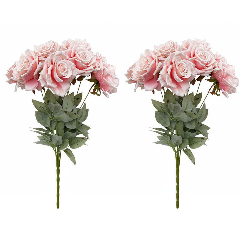 2 paquets de roses artificielles, Rose