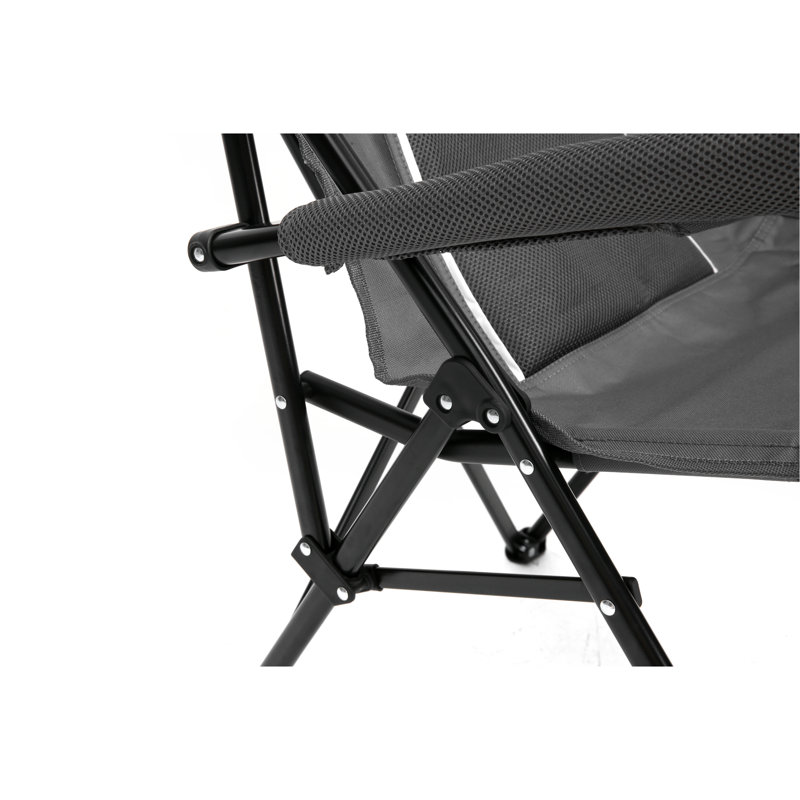 Fauteuil de jardin robuste à haut dossier 250LBS, chaise pliante portative avec porte-gobelet