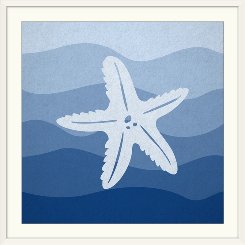 «Starfish Underwater Nursery», impression, H 24 po x l 24 po x P 1 po, Cadre blanc