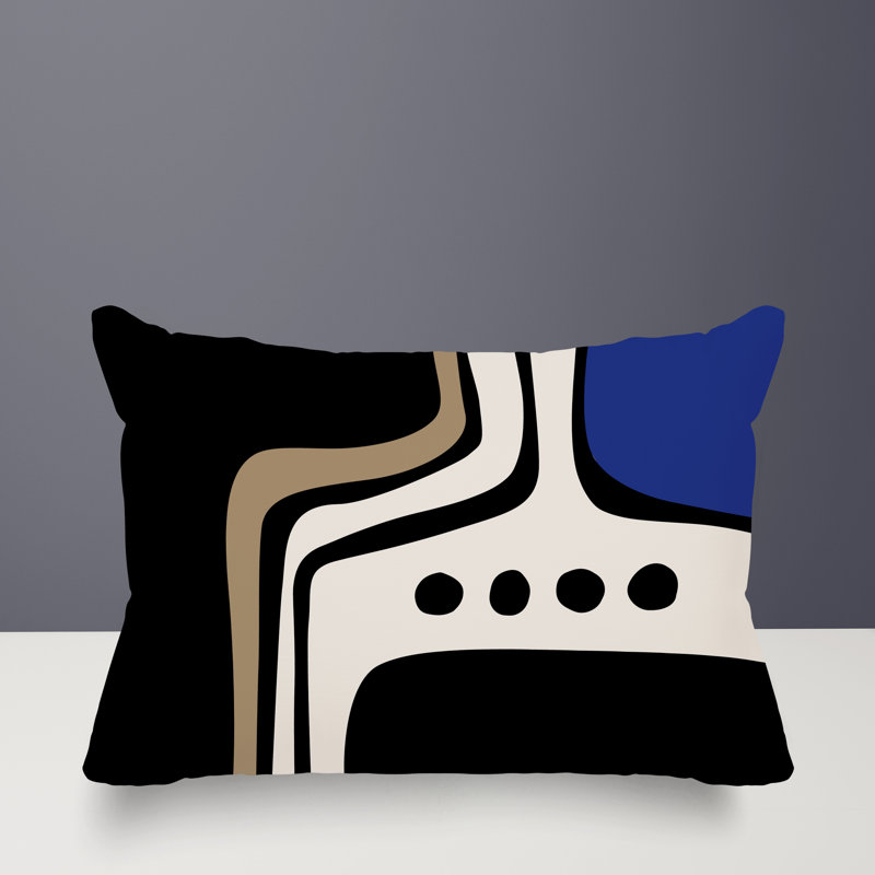 Coussin lombaire réversible intérieur / extérieur Sofi Minimalist, H 18 po x l 25 po, Marine