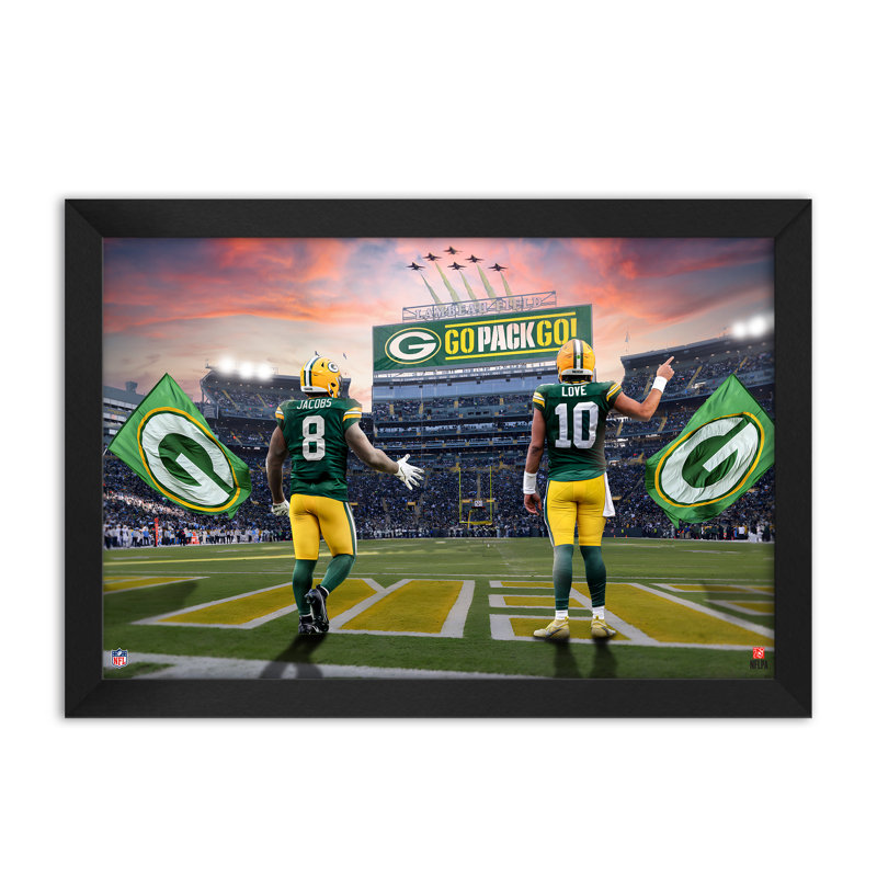 Impression encadrée de 2 joueurs des Colts d'Indianapolis (NFL), 68,5 x 99 cm, NFL Indianapolis Colts