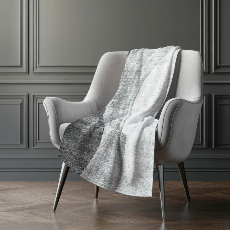 Jeté en sherpa Addison, Gris abstrait 3