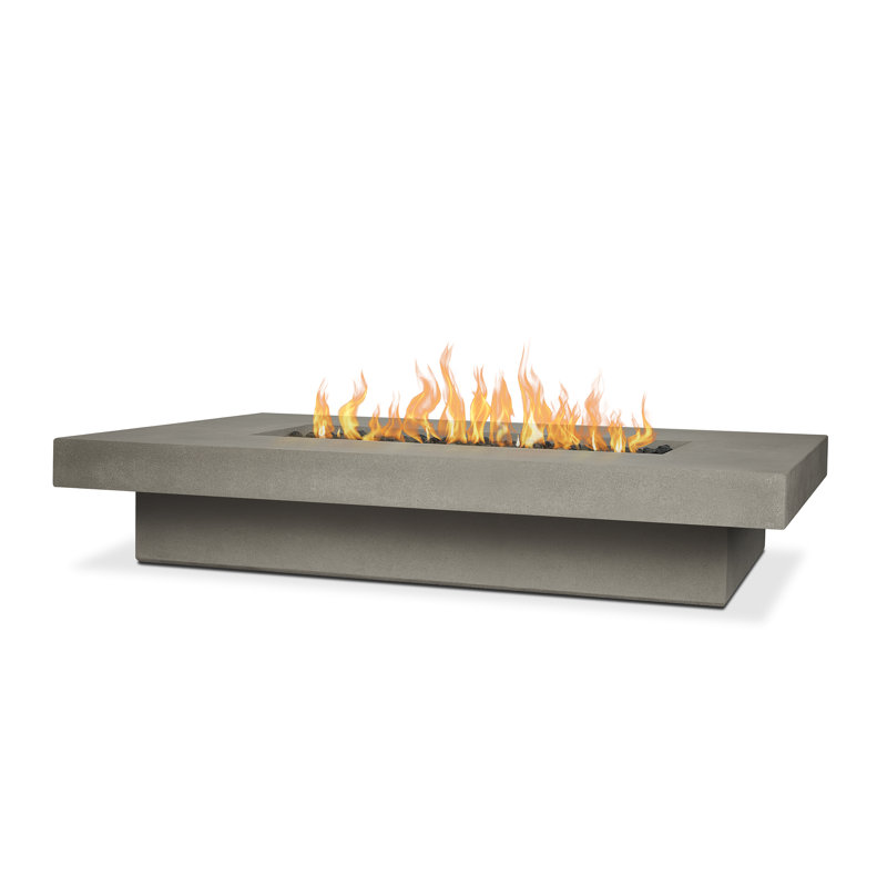Geneva Concrete Propane Fire Pit Table, Flint
