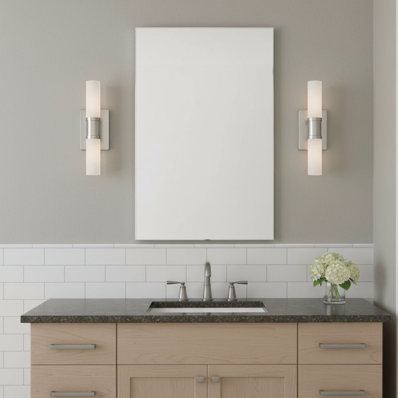 Keaton 2 - Light Vanity Light, Brushed Nickel, 40 W, 16" H x 5" W x 3.63" D