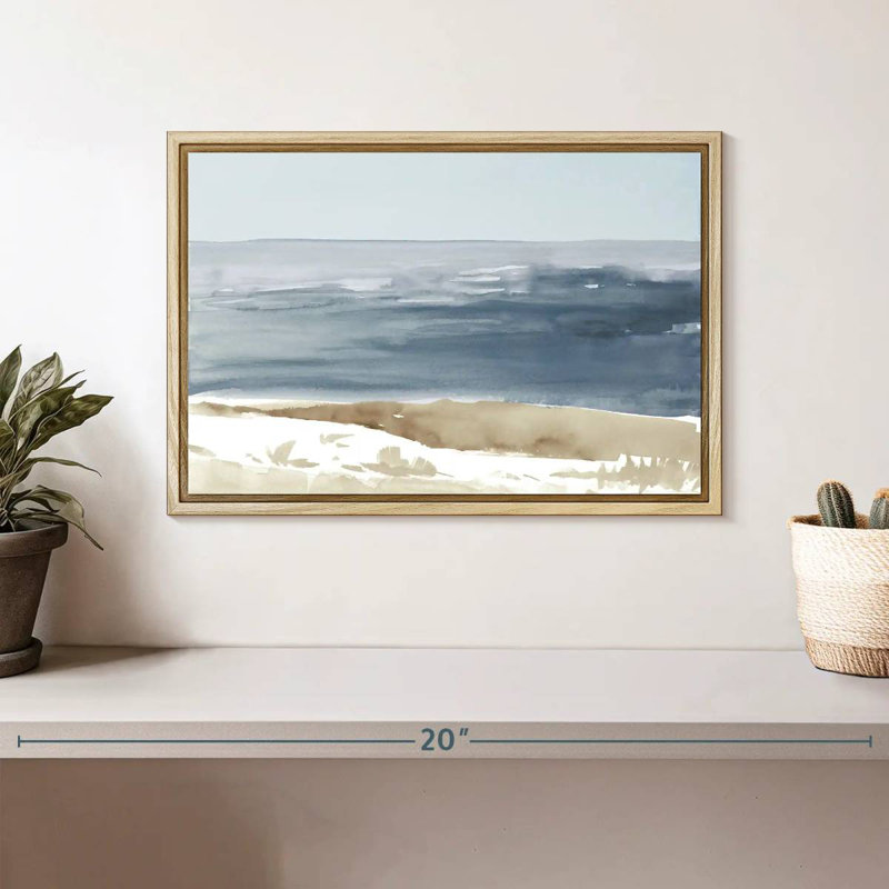 Douces côtes I, Cadre flottant en bois naturel, 13 po x 9 po