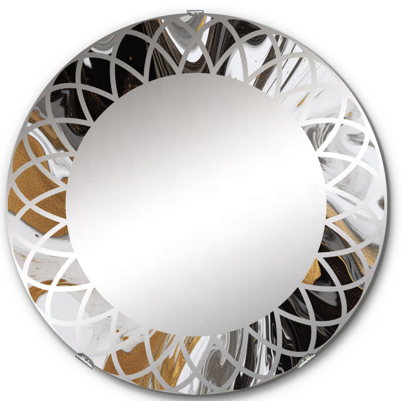 Miroir mural rond Viqueque, 24 po x 24 po